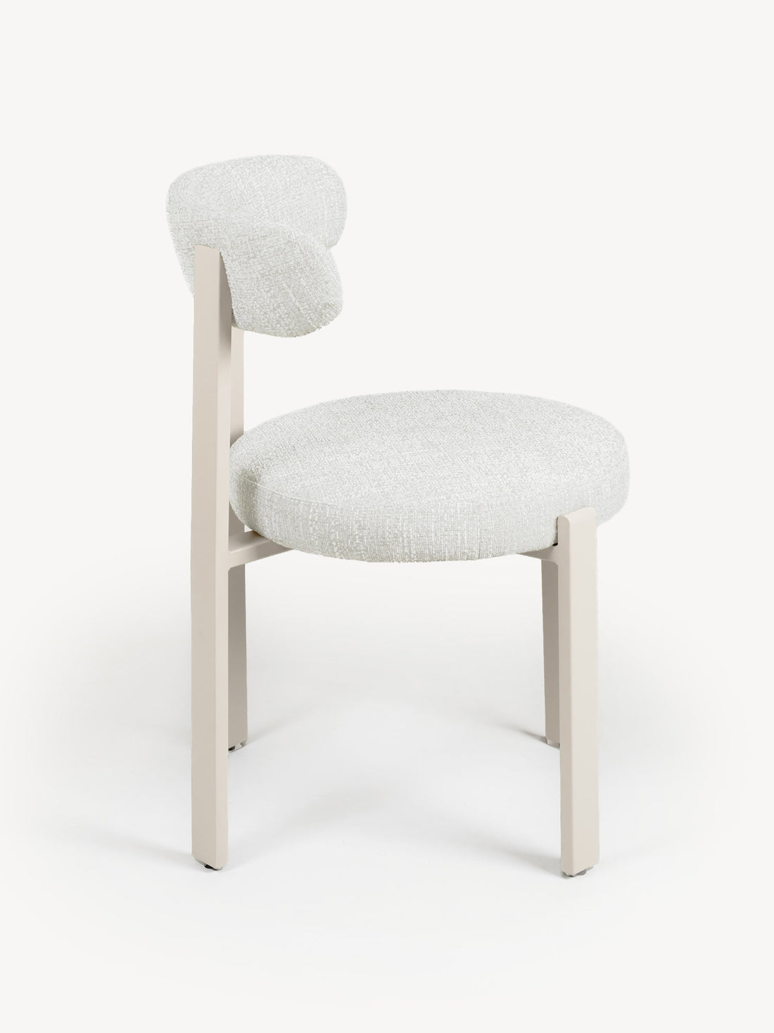 Silla Florida Blanco Vista Lateral