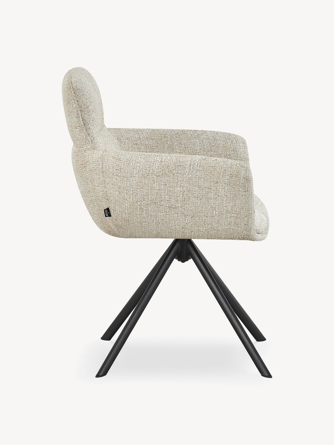 Silla Giratoria Lugo Beige Vista Lateral