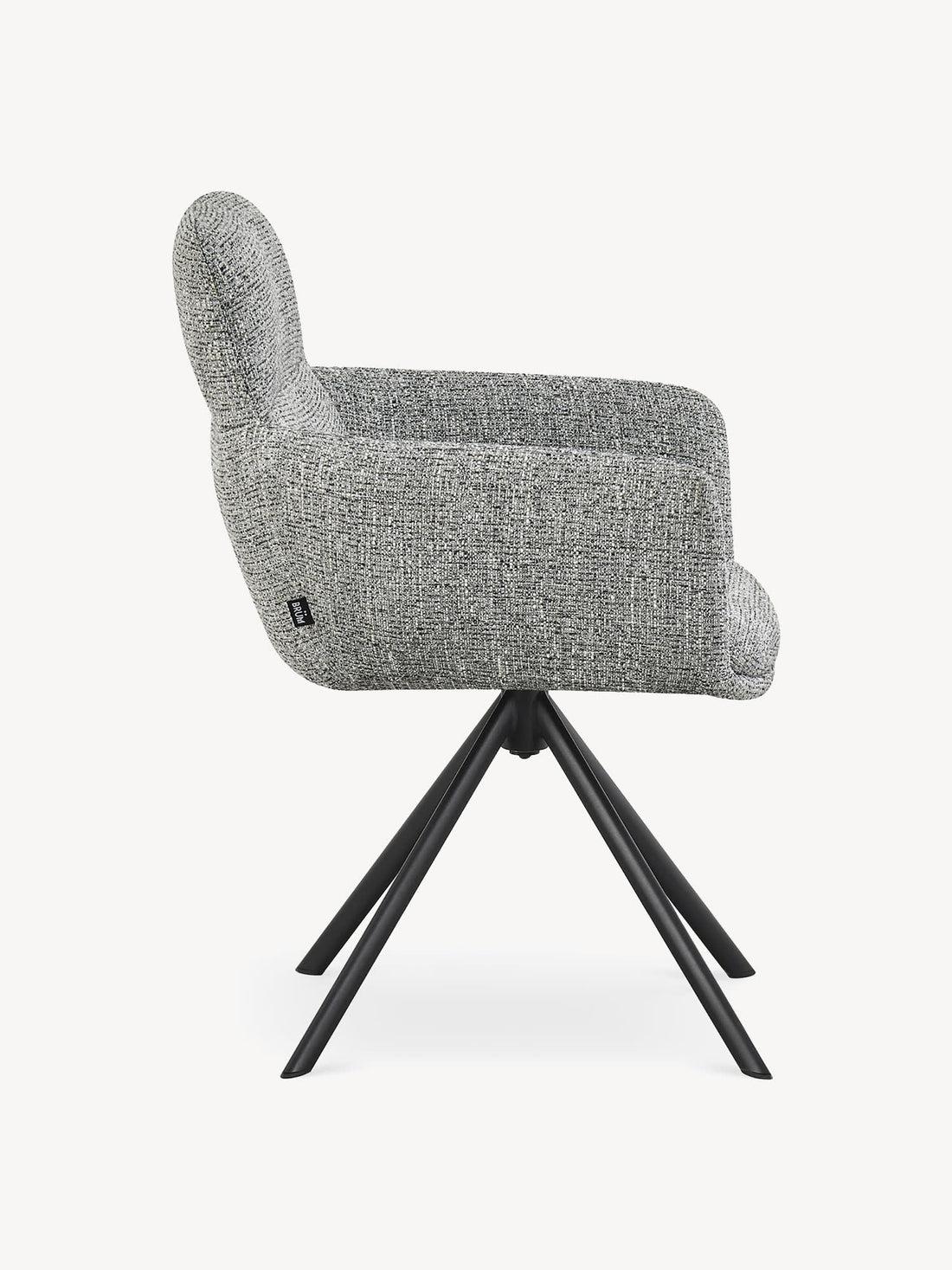 Silla Giratoria Lugo Gris Vista Lateral