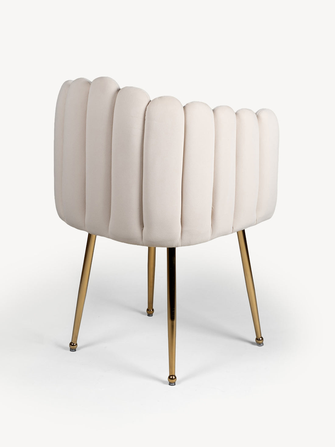 Silla Munich Beige Vista en Perspectiva Trasera