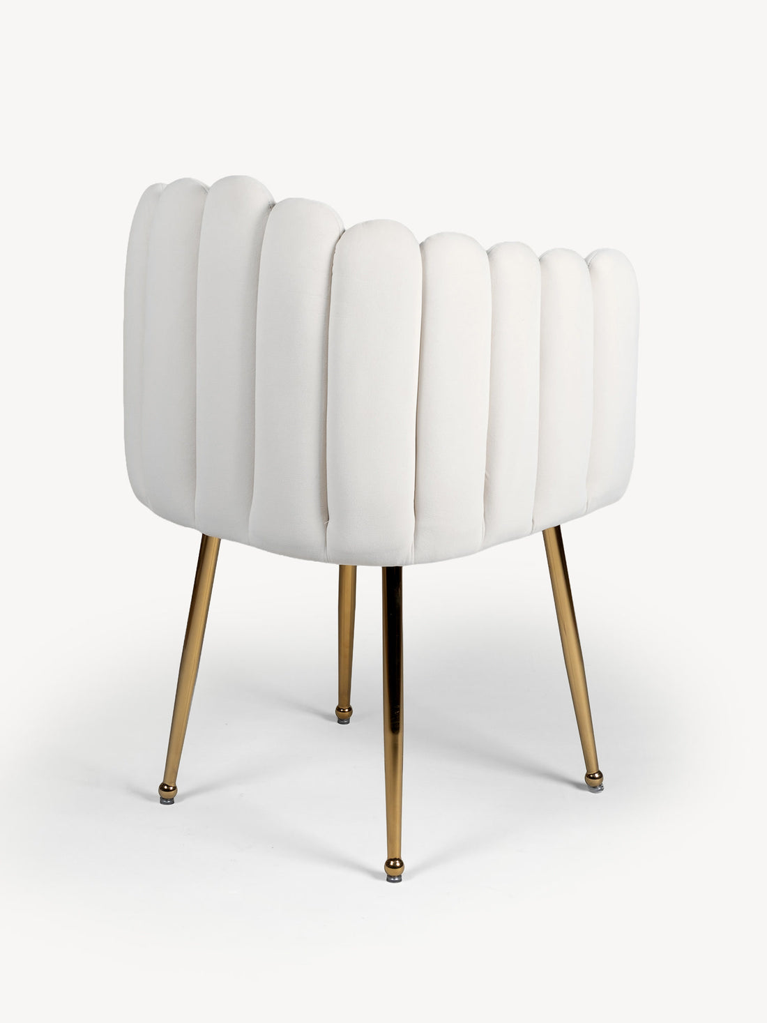 Silla Munich Crema Vista en Perspectiva Trasera