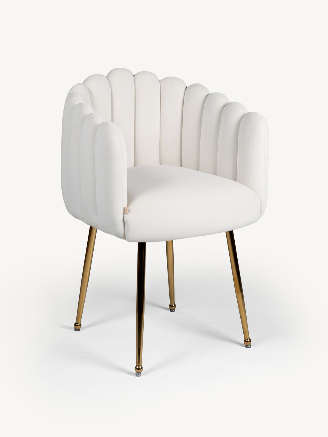 Silla Munich Crema Vista en Perspectiva