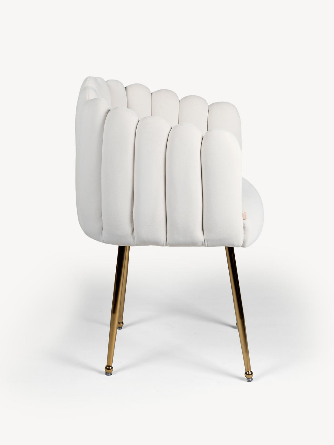 Silla Munich Crema Vista Lateral