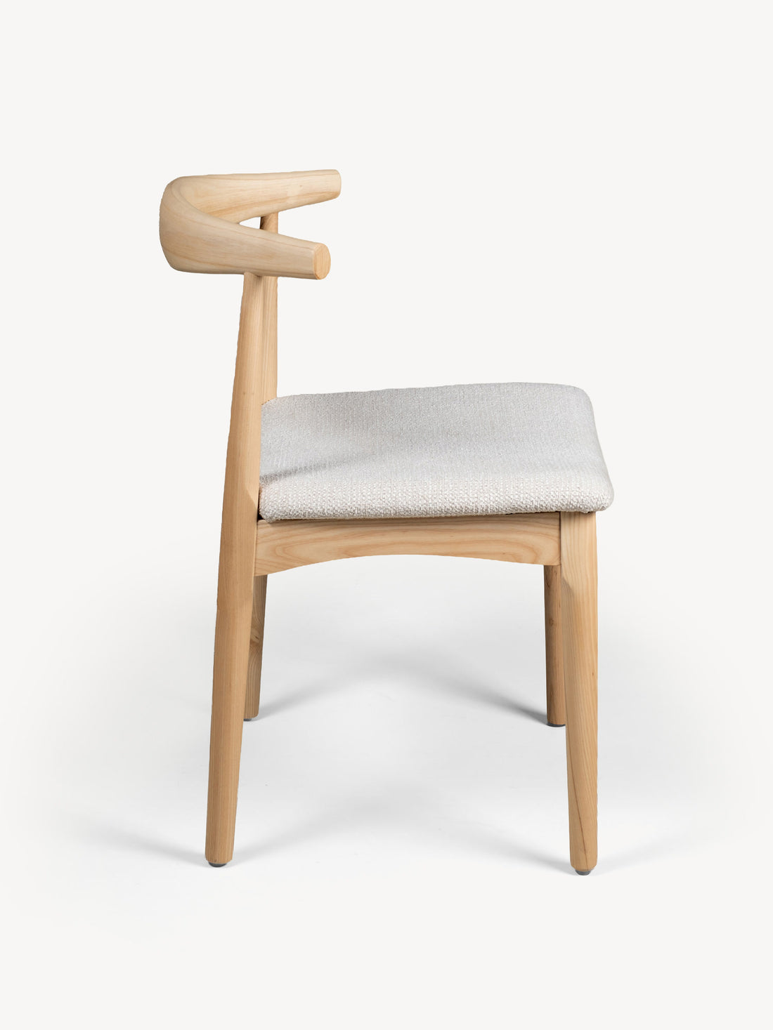 Silla Oviedo Natural Beige Vista Lateral