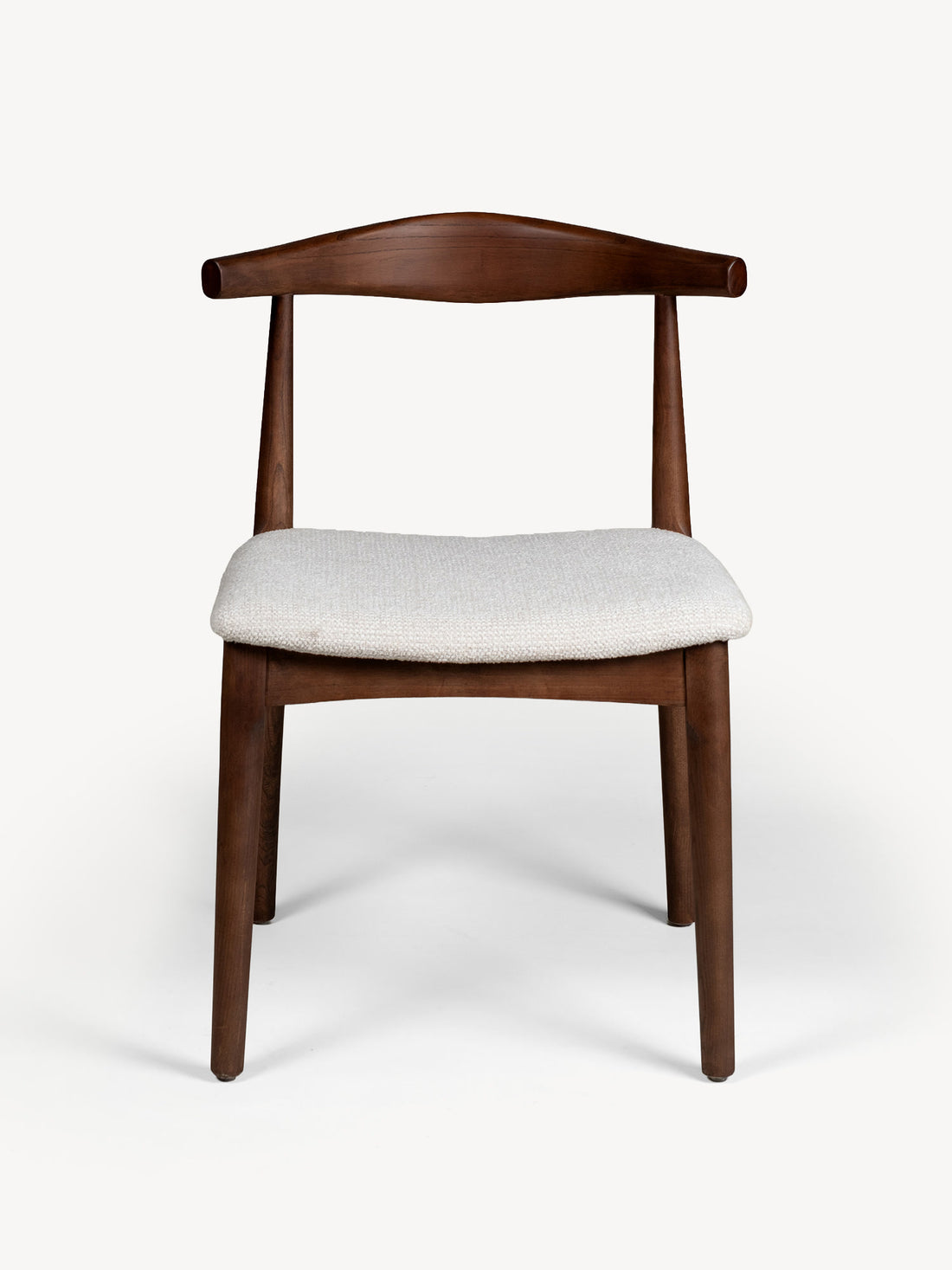 Silla Oviedo Nogal Beige Vista Frontal