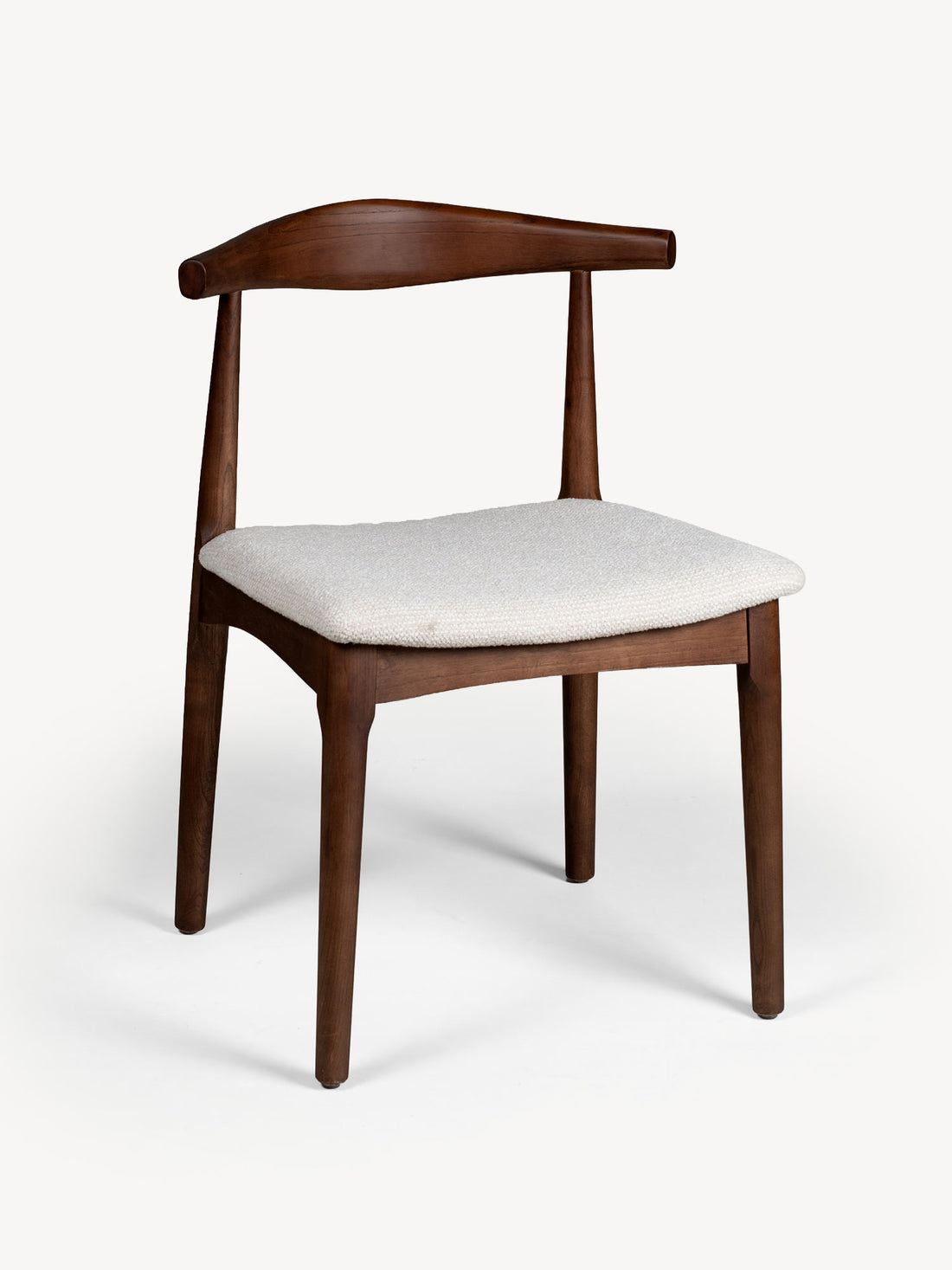 Silla Oviedo Nogal Beige Vista en Perspectiva