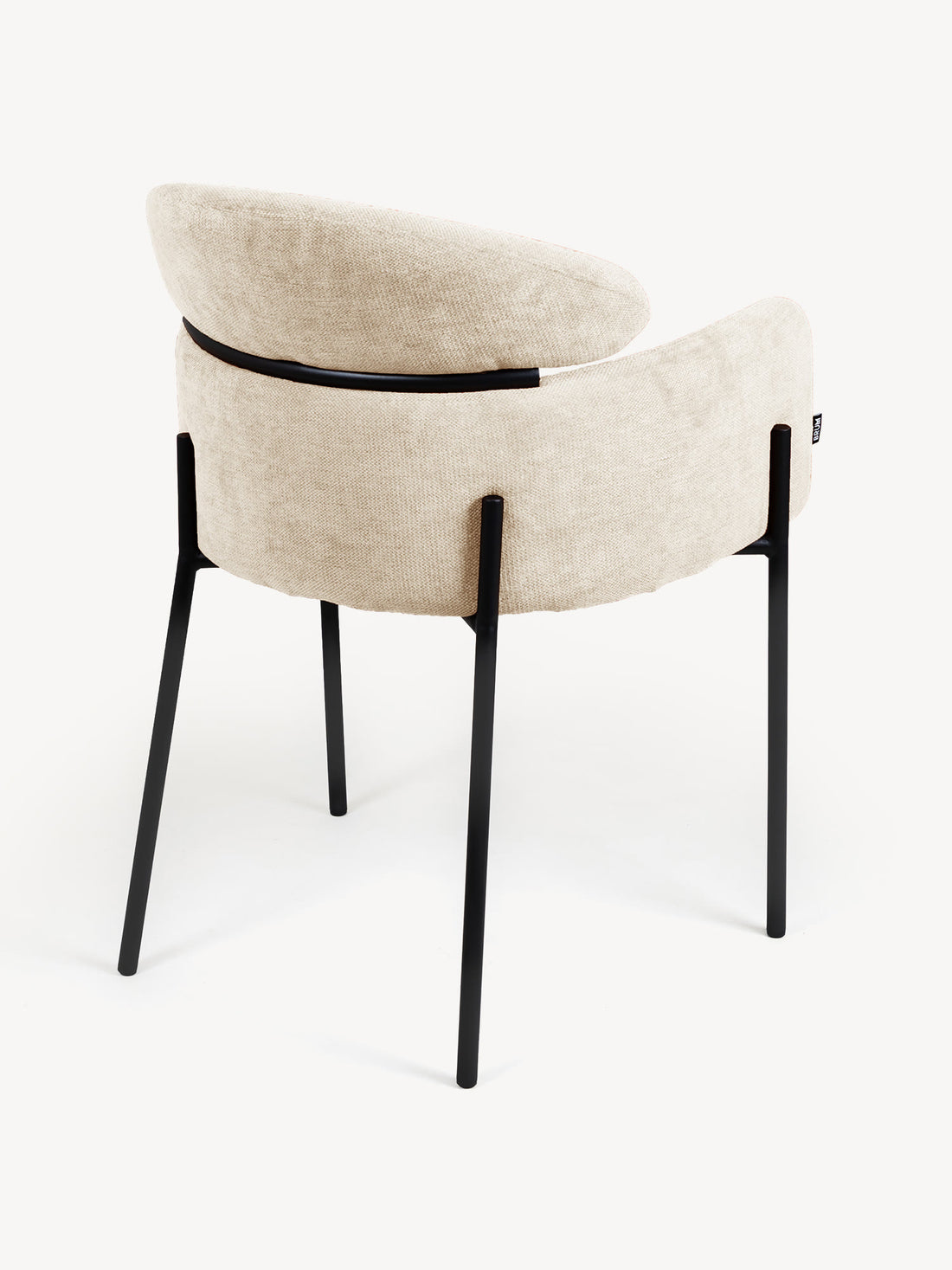 Silla Padua Beige Vista en Perspectiva Trasera