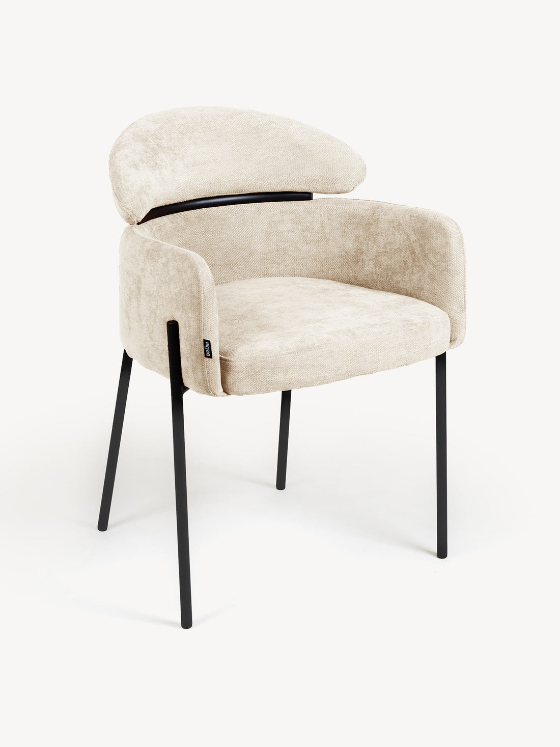 Silla Padua Beige Vista en Perspectiva