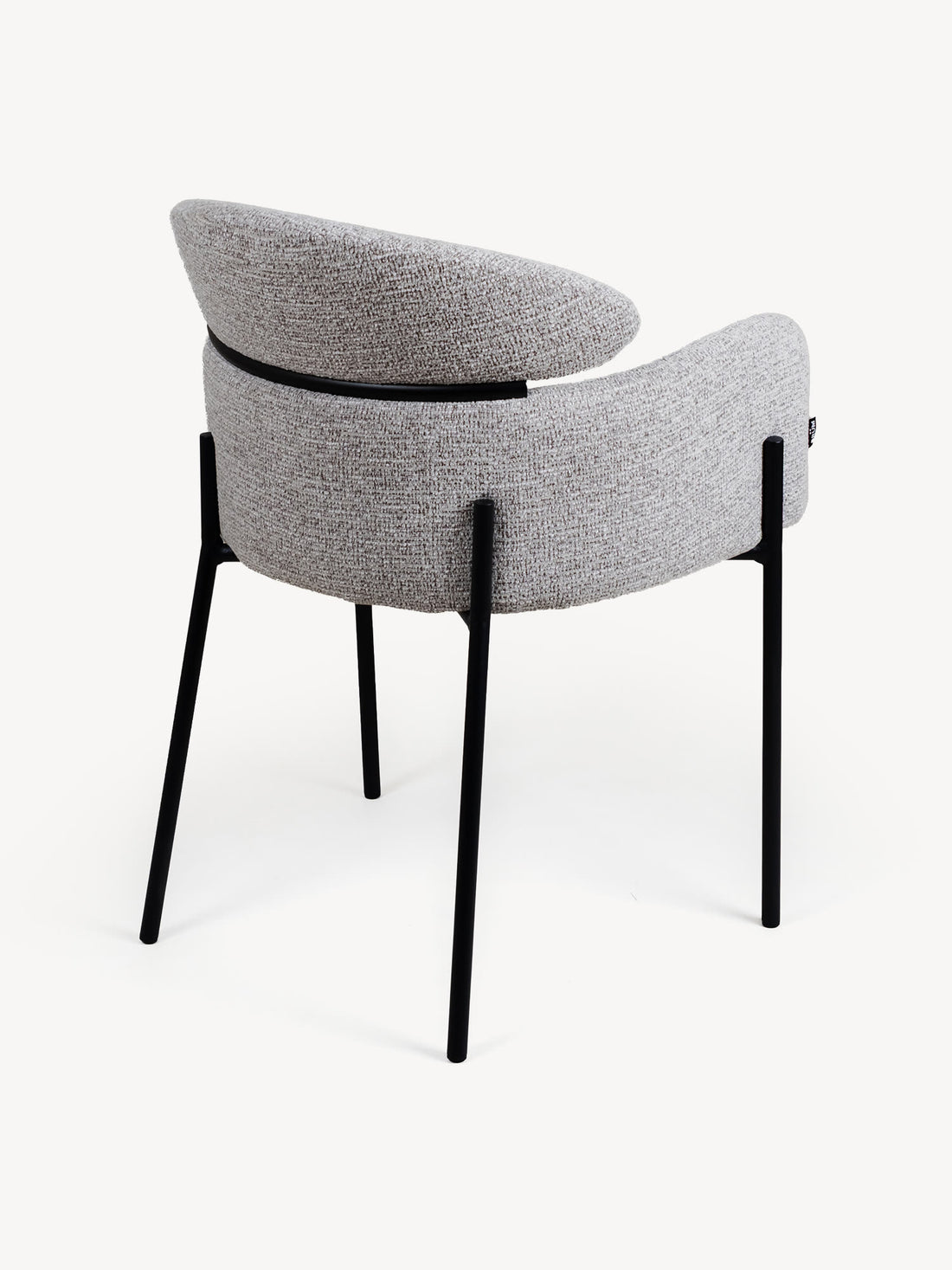 Silla Padua Present Gris Vista en Perspectiva Trasera