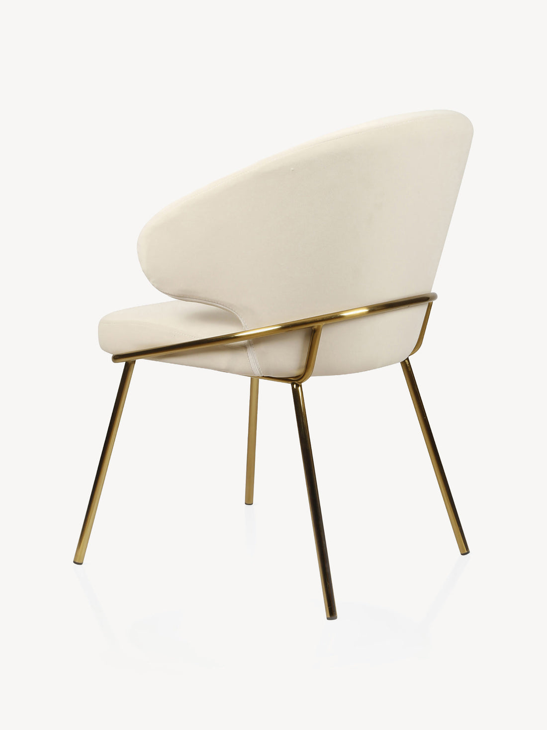 Silla Palma Crema Vista en Perspectiva Trasera