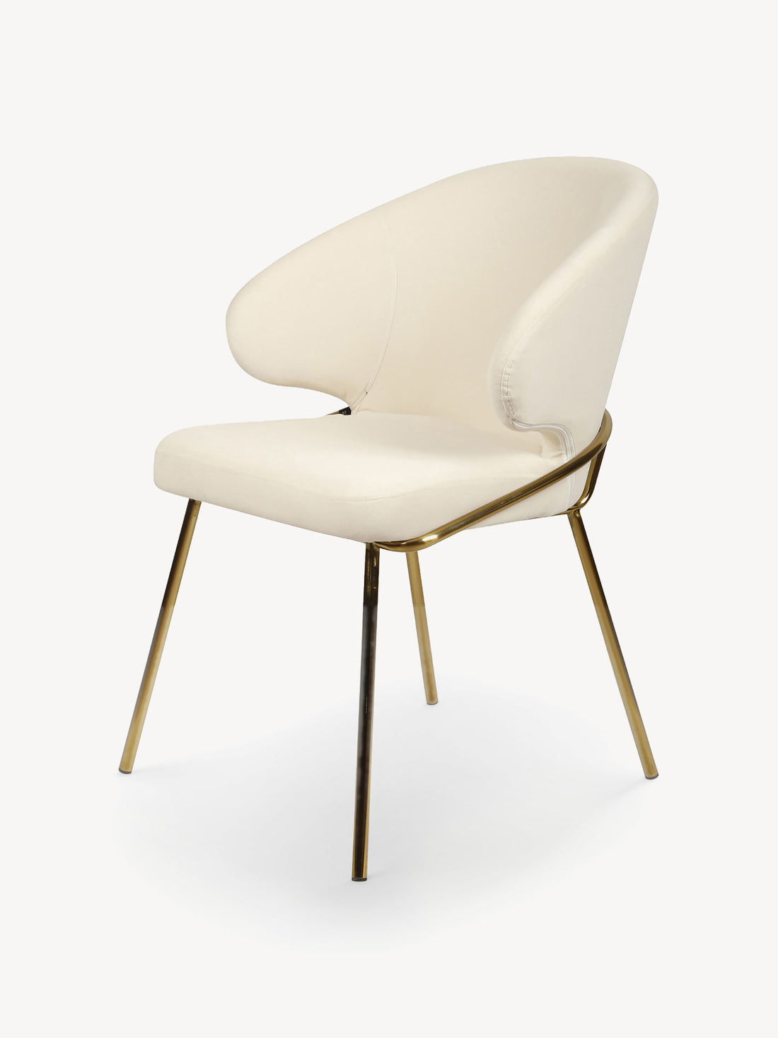 Silla Palma Crema Vista en Perspectiva