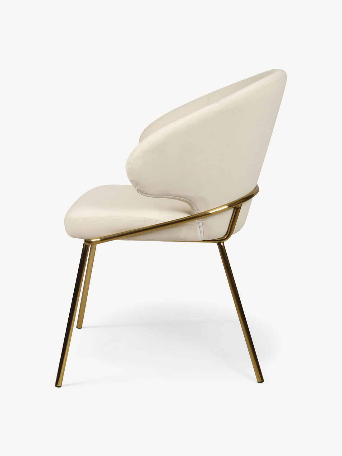 Silla Palma Crema Vista Lateral