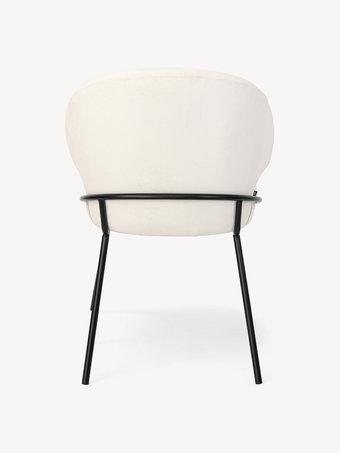Silla Palma Pata Negra Crema Vista en Perspectiva Trasera