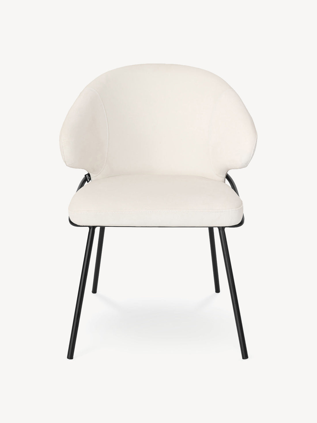 Silla Palma Pata Negra Crema Vista Frontal