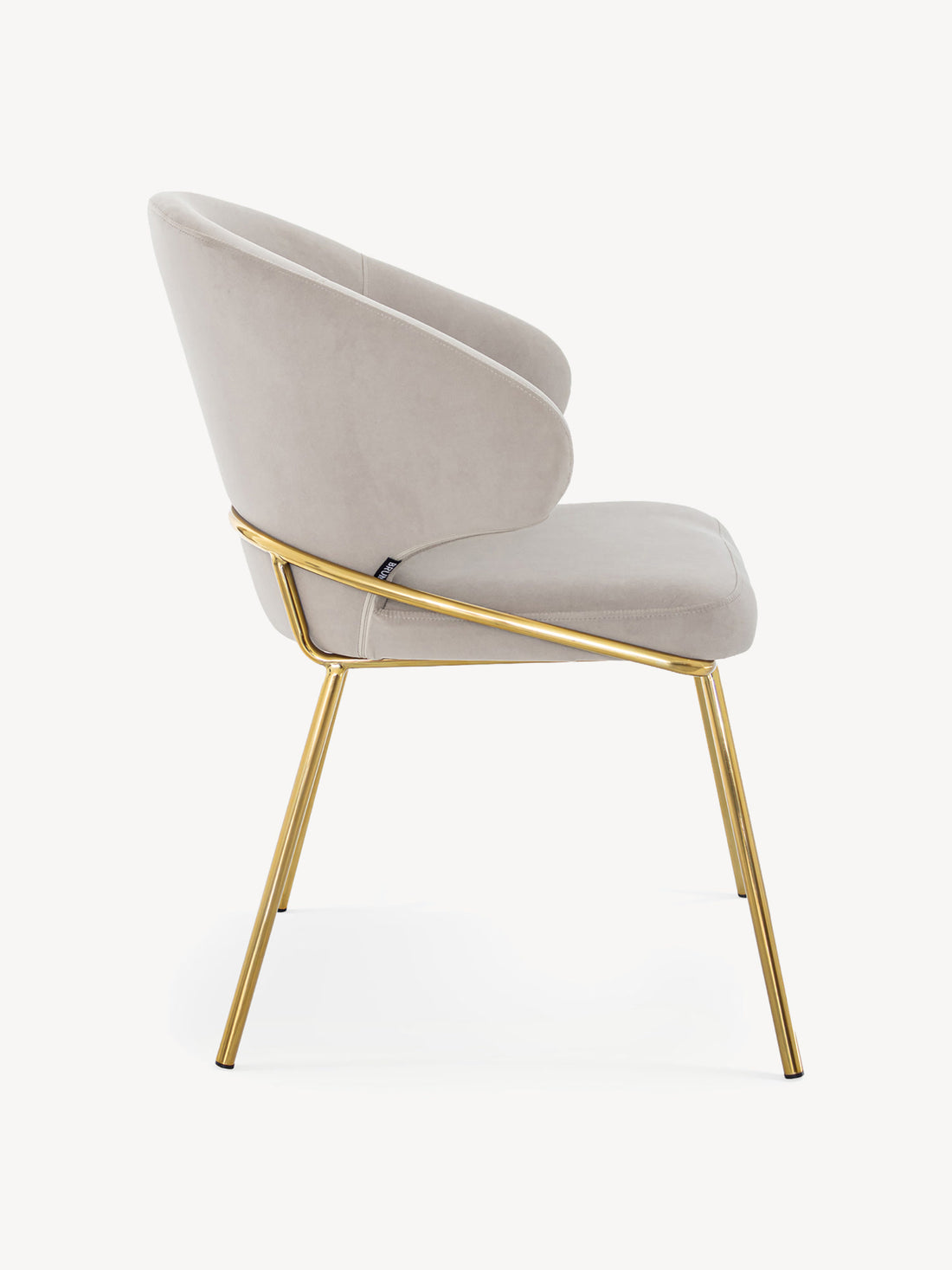 Silla Palma Taupé Vista Lateral