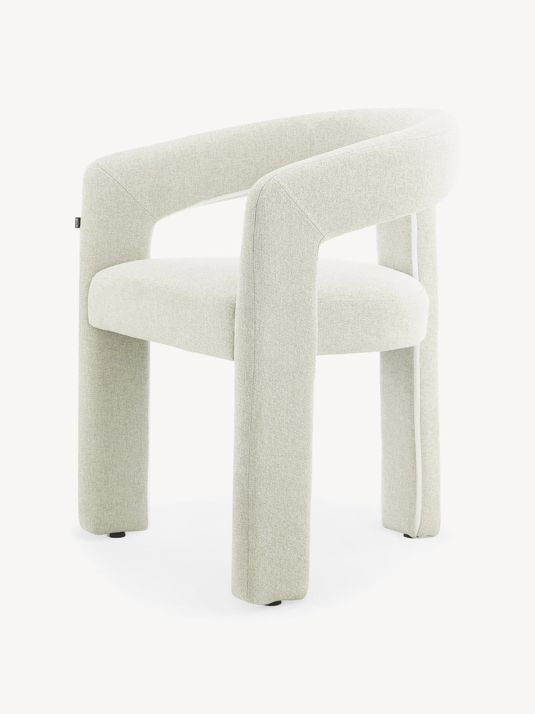 Silla Qatar Gris Vista en Perspectiva Lateral