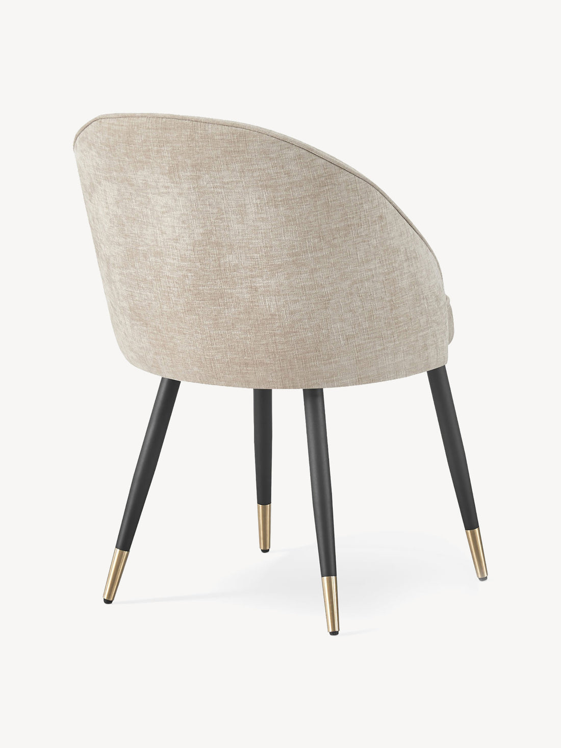 Silla Roodas Beige Vista en Perspectiva Trasera