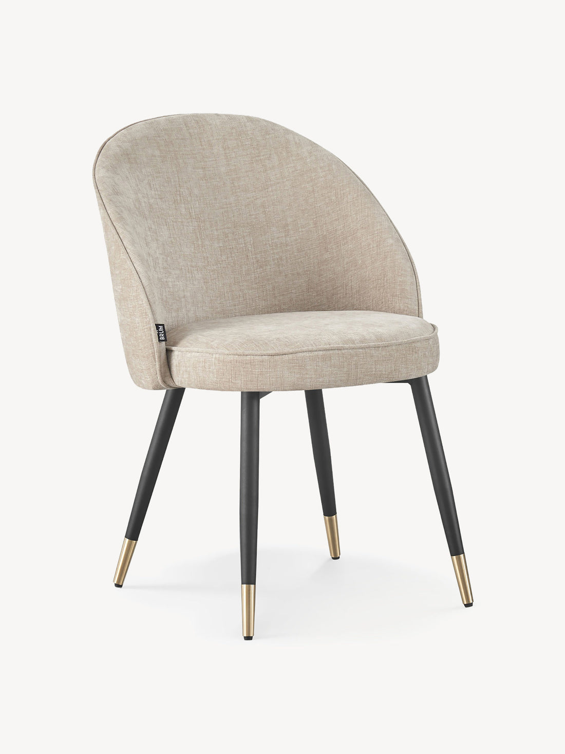 Silla Roodas Beige Vista en Perspectiva