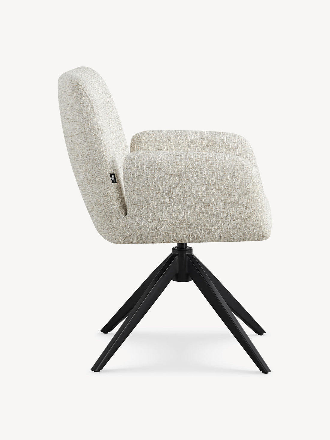 Silla Giratoria Santiago Beige Vista Lateral