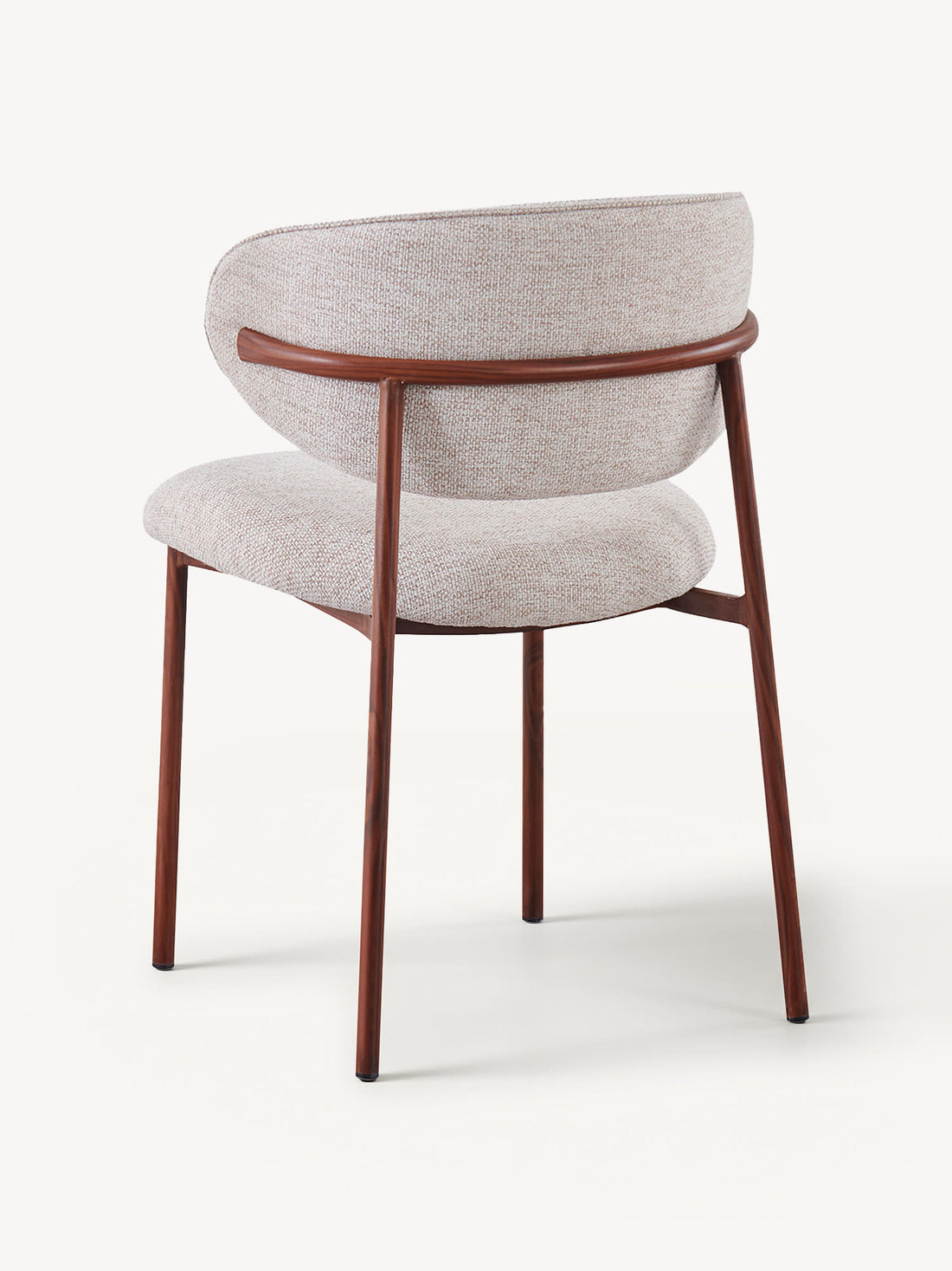 Silla Sicilia Beige Vista en Perspectiva Trasera