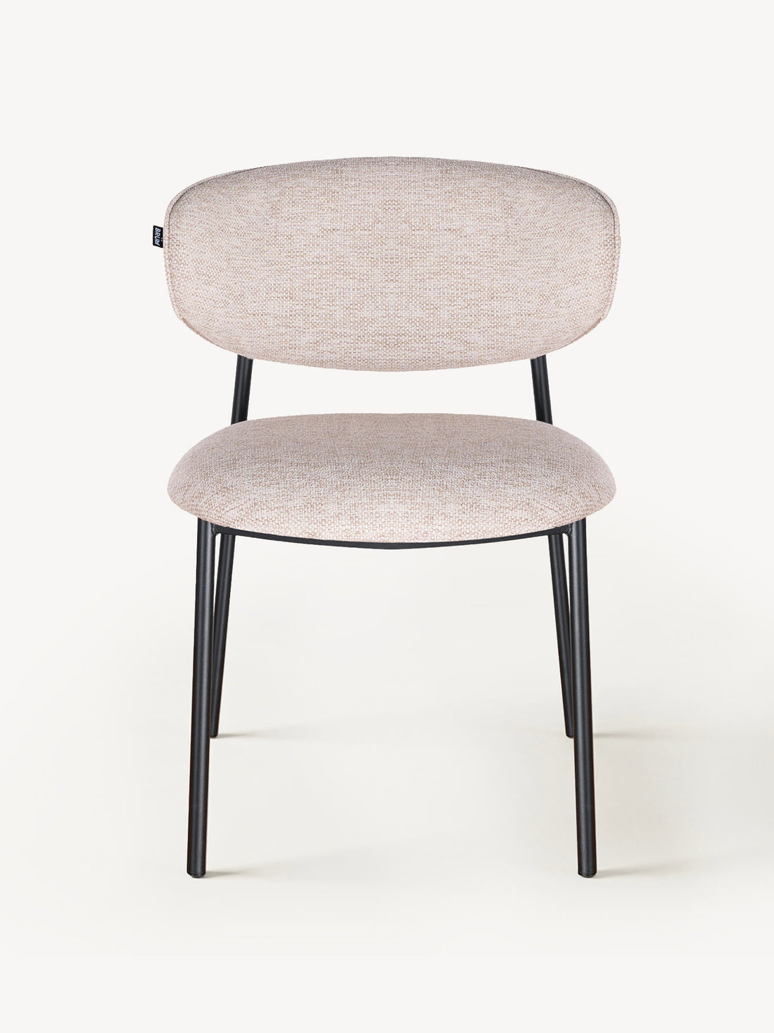 Silla Sicilia Beige Pata negra Vista Frontal