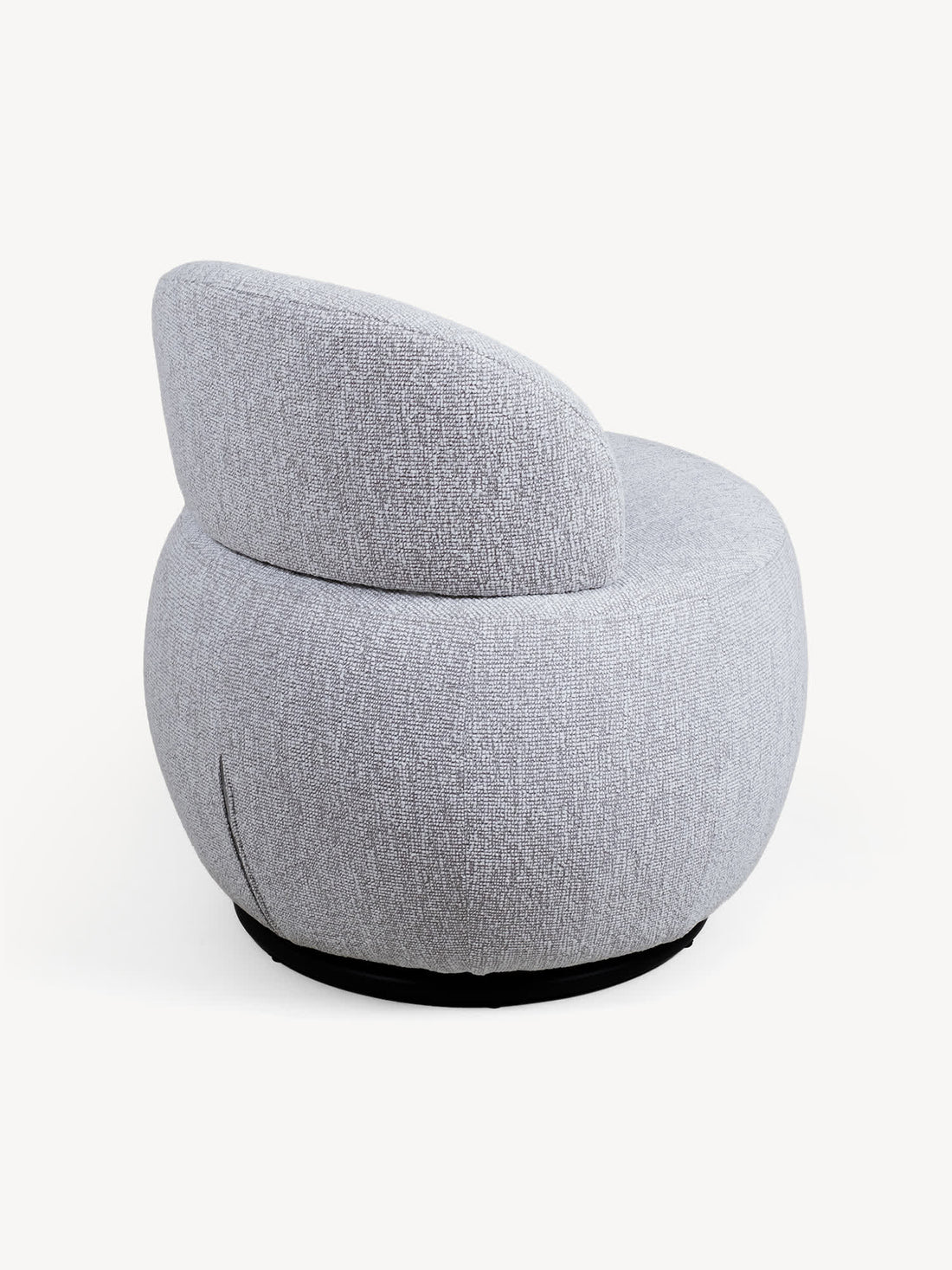 Sillón Giratorio Finlandia Gris Vista en Perspectiva Trasera