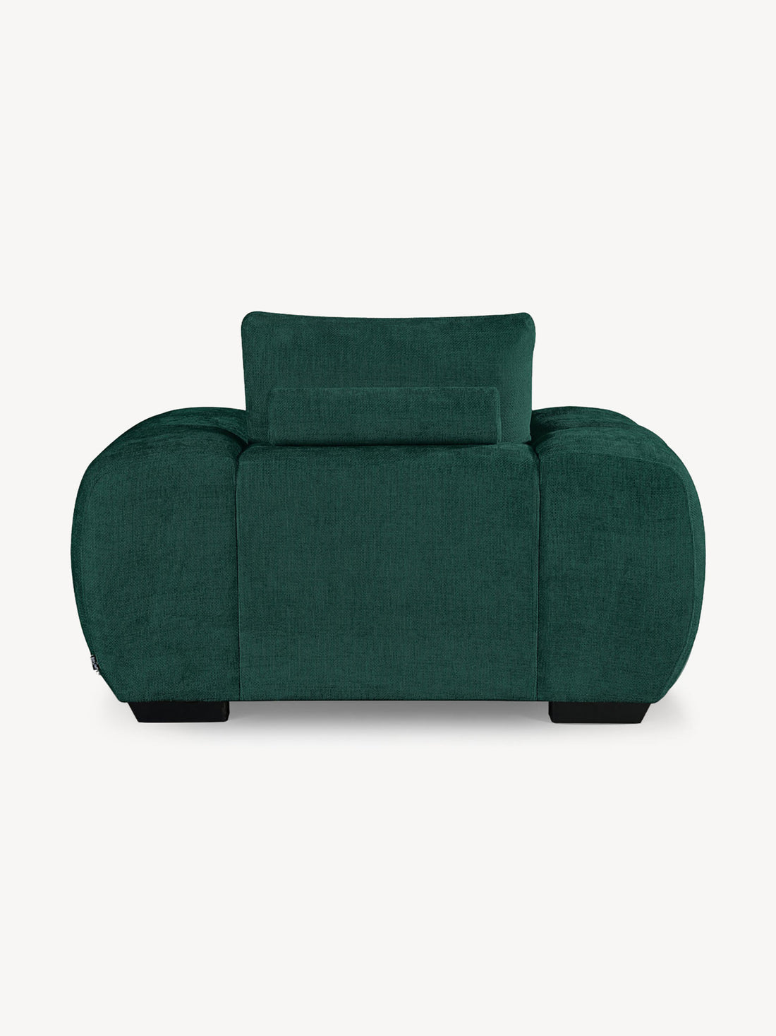 Sillón Ginebra Verde Vista en Perspectiva Trasera