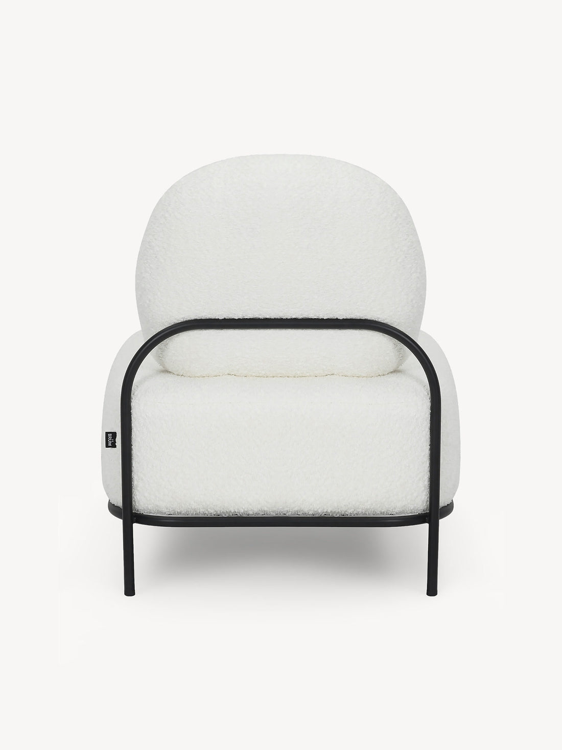 Sillón Individual Chicago Blanco Vista en Perspectiva Trasera