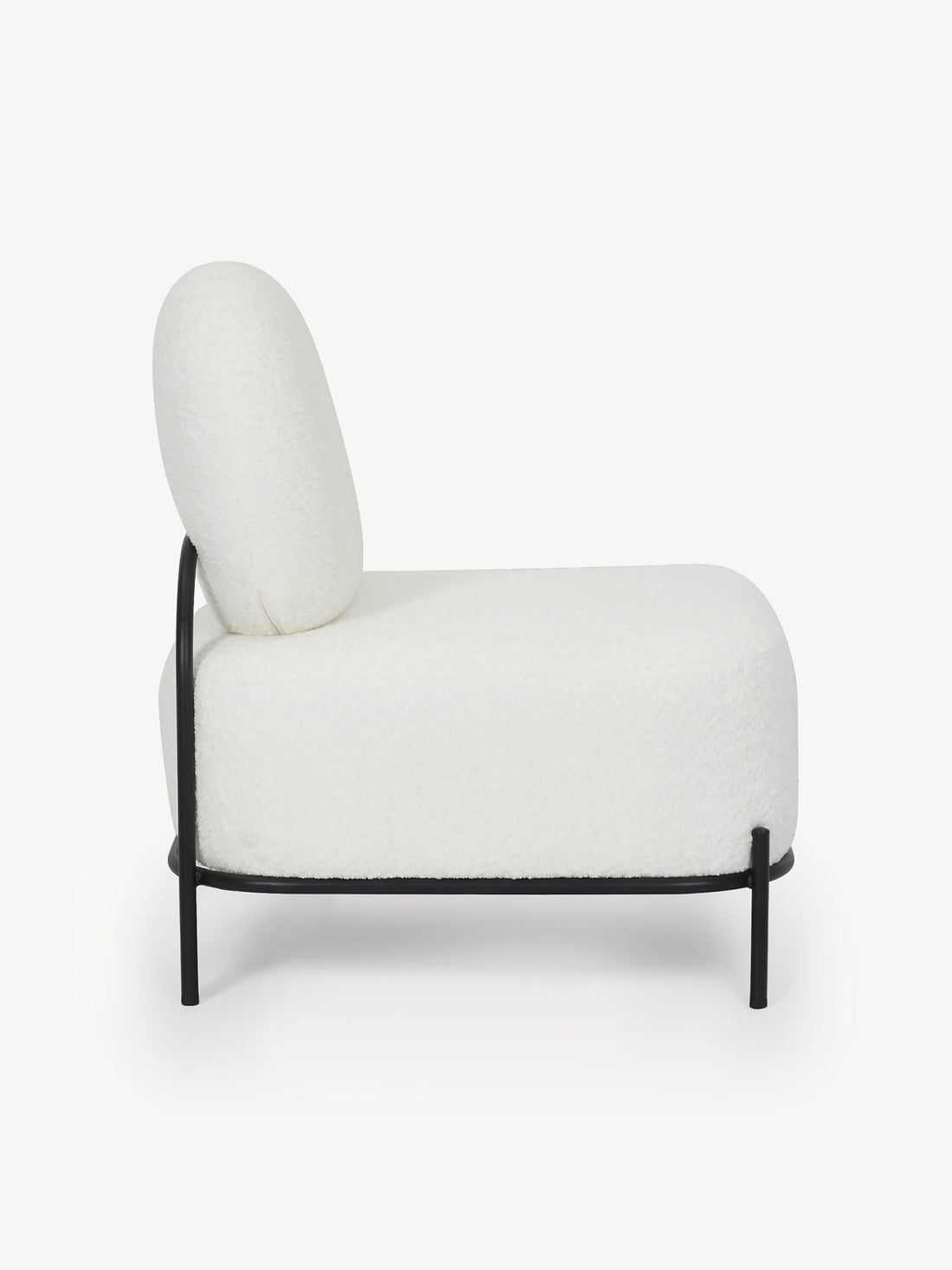 Sillón Individual Chicago Blanco Vista Lateral