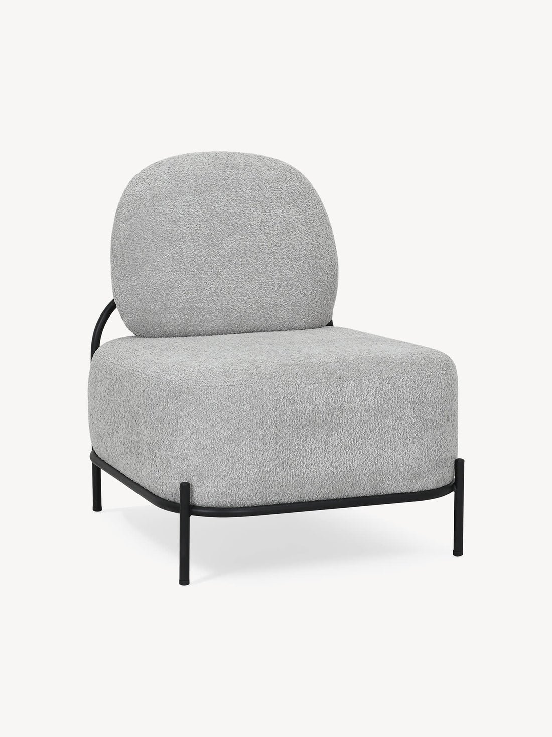 Sillón Individual Chicago Gris Vista en Perspectiva