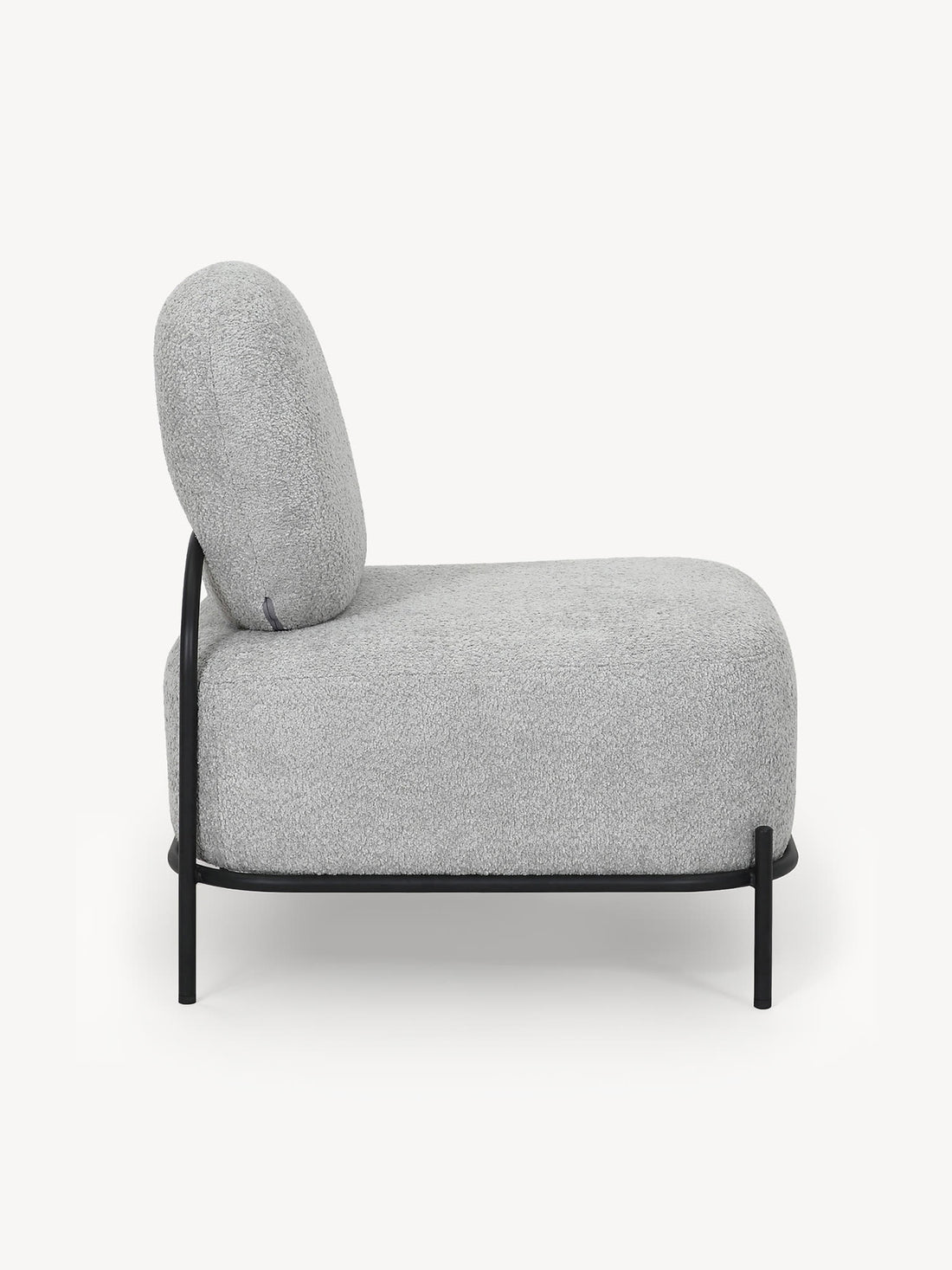 Sillón Individual Chicago Gris Vista Lateral