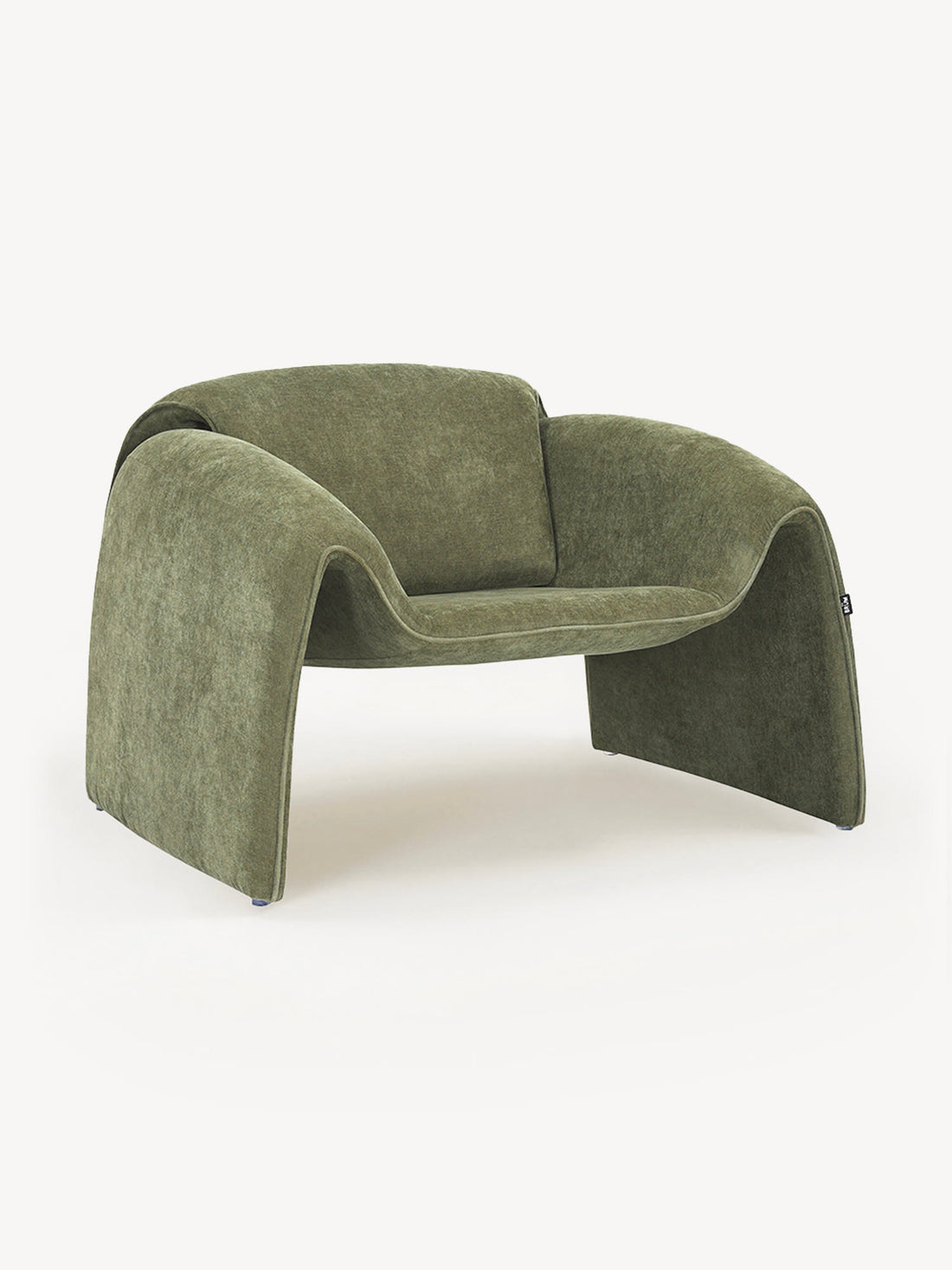 Sillón Individual Melbourne Verde Vista en Perspectiva