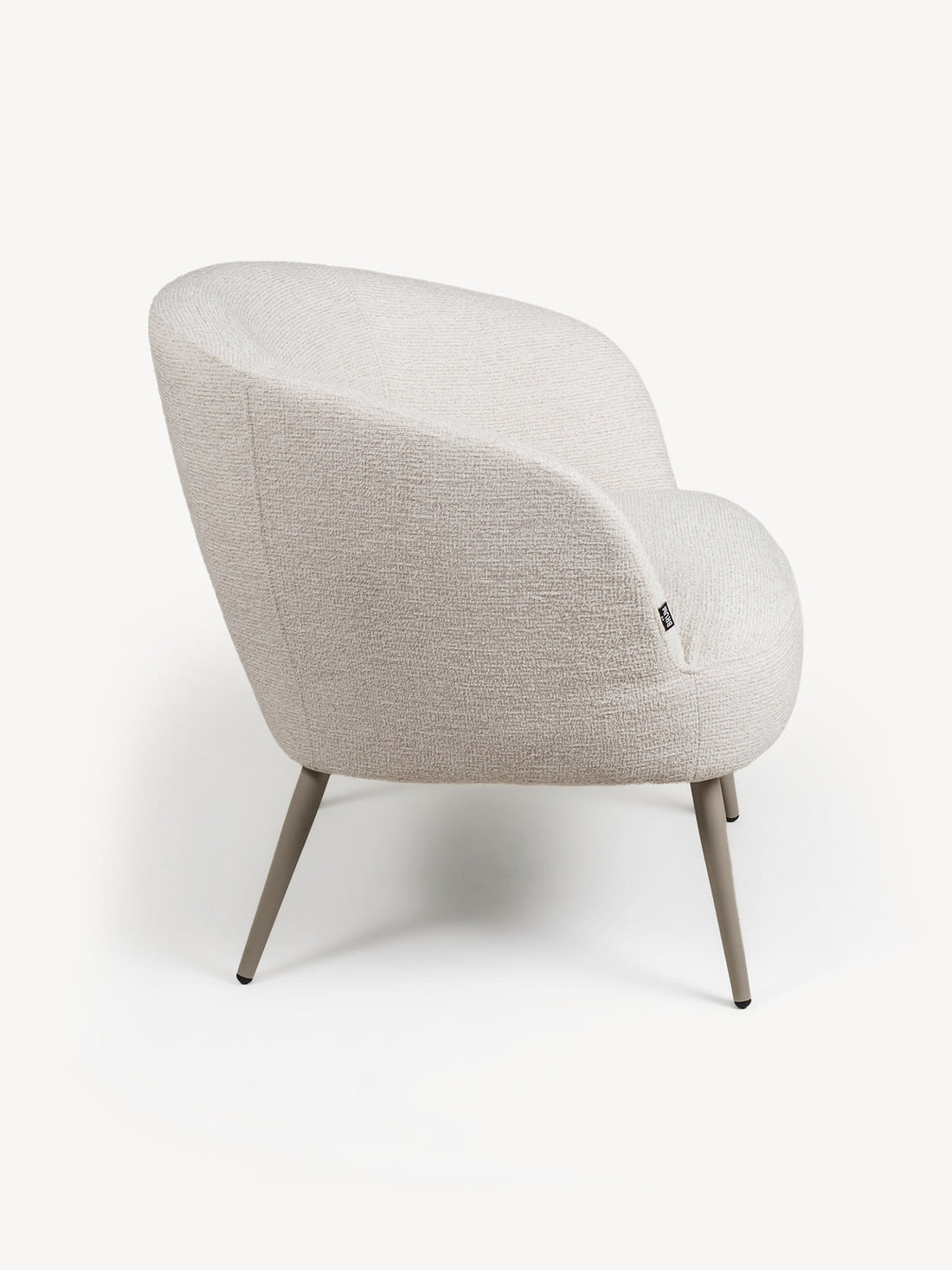Sillón Individual Perugia Beige Vista Lateral