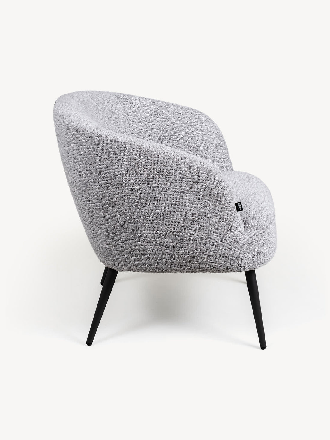 Sillón Individual Perugia Gris Vista Lateral
