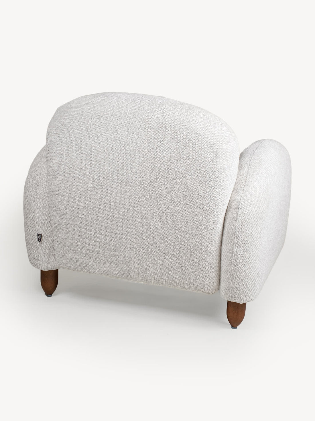 Sillón Individual Viena Beige Vista en Perspectiva Trasera