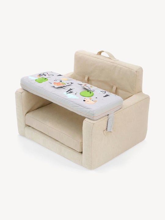 Sofá para Niños Vega Beige Vista en Perspectiva