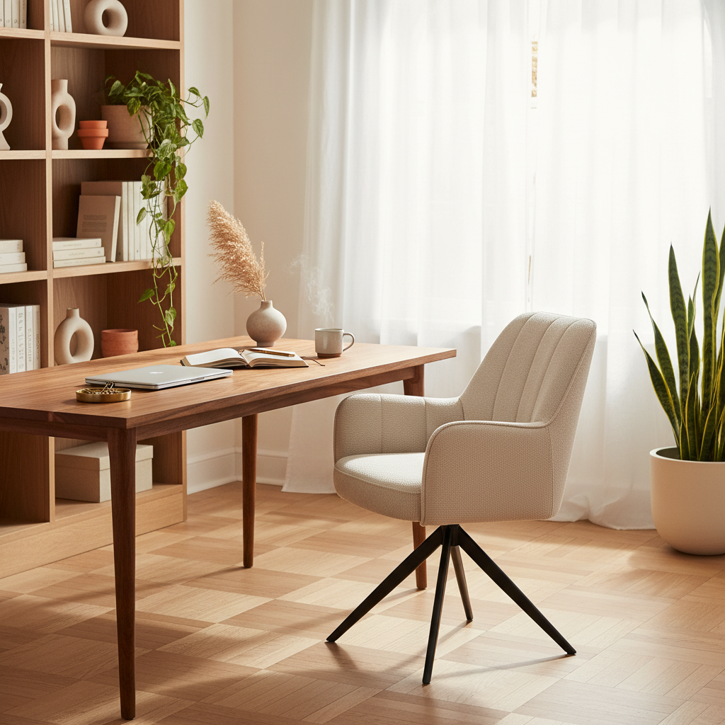 Silla Amsterdam en home office, foto ambientada