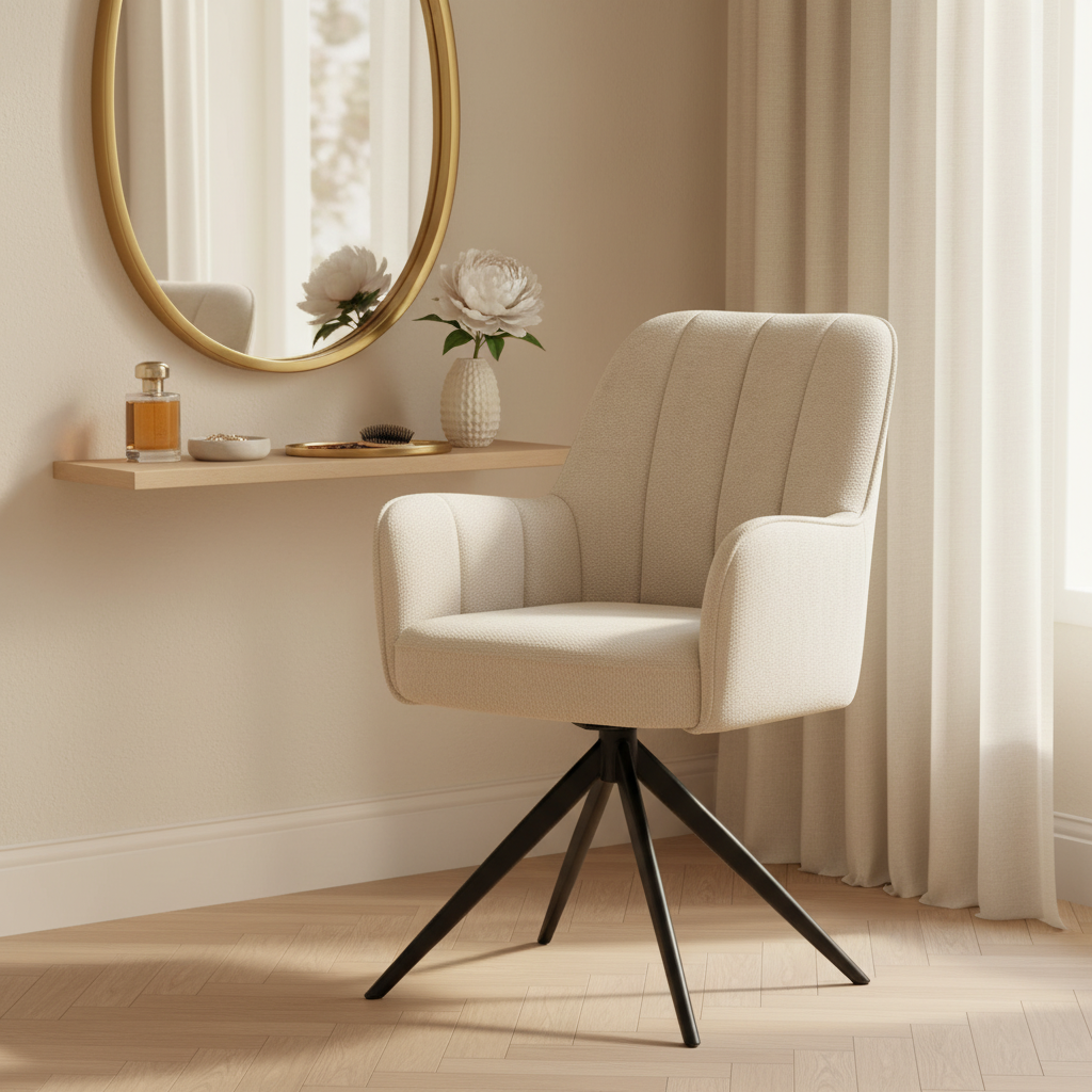 Silla Amsterdam en tocador de recámara, foto ambientada