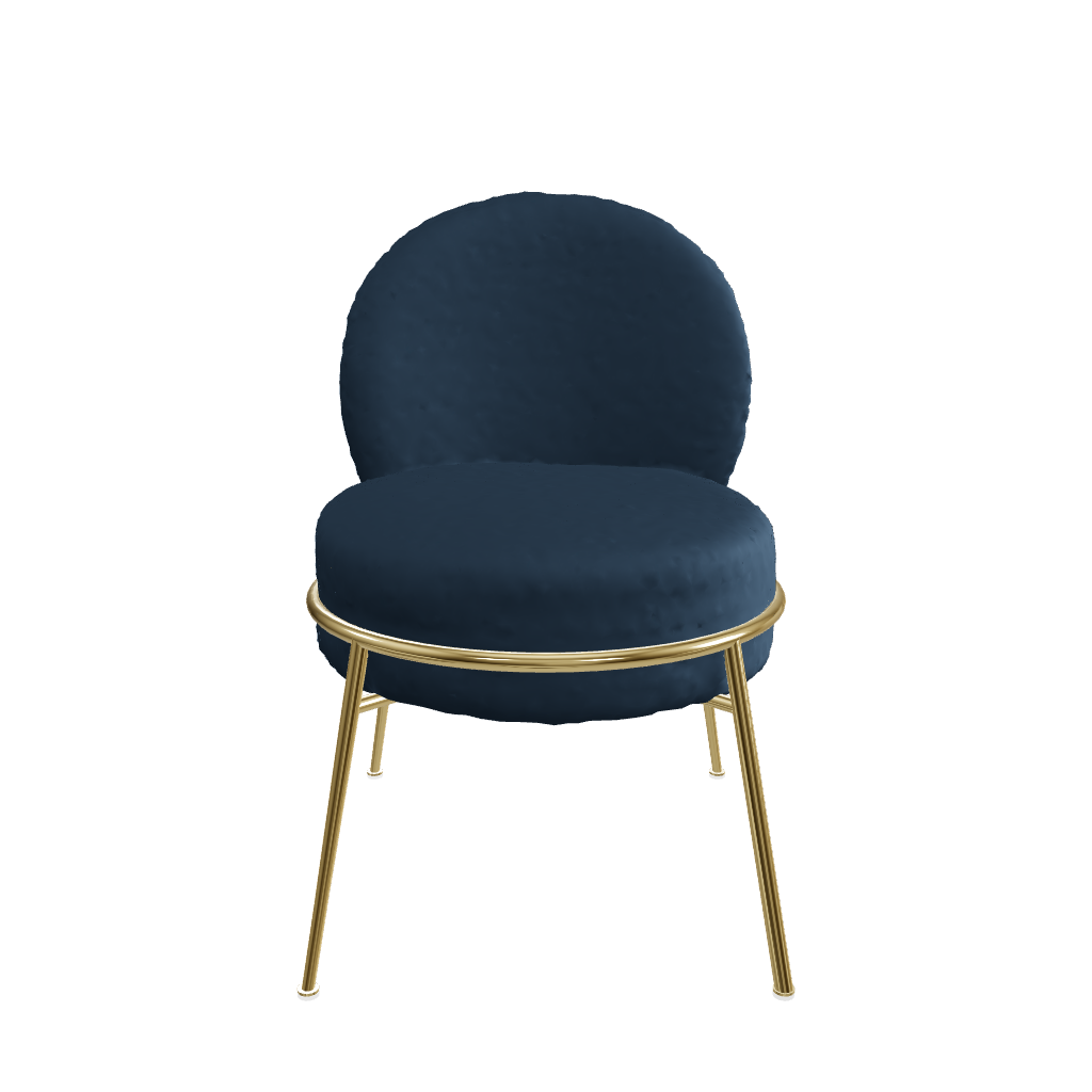 Silla Brela Azul vista 3D