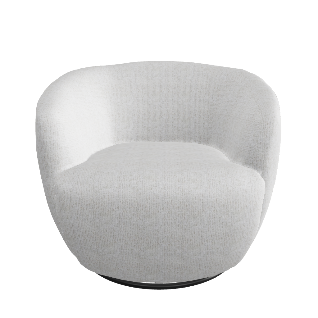 Sillon Giratorio Biarritz Beige Vista 3d