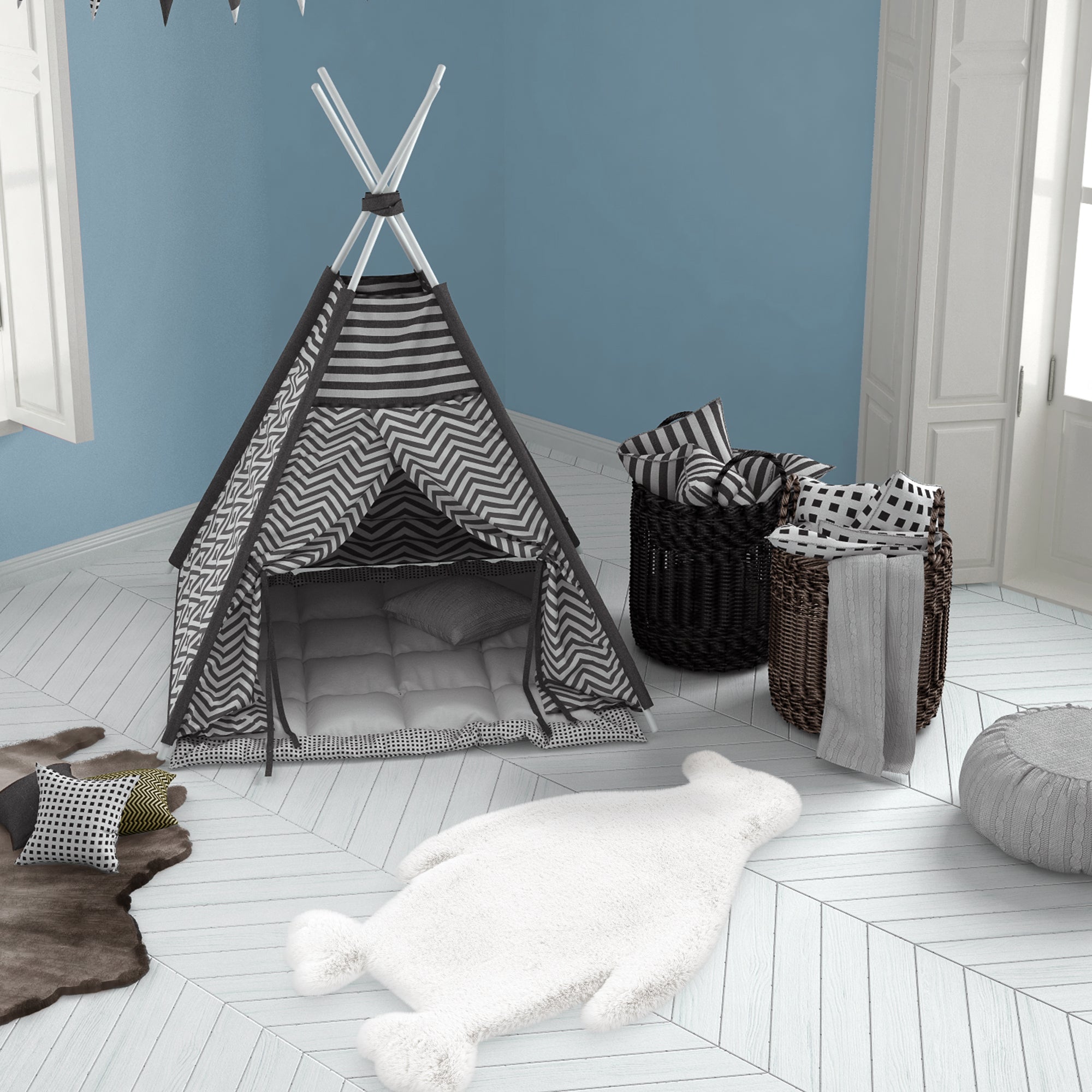 Tapete Baby Penguin Blanco