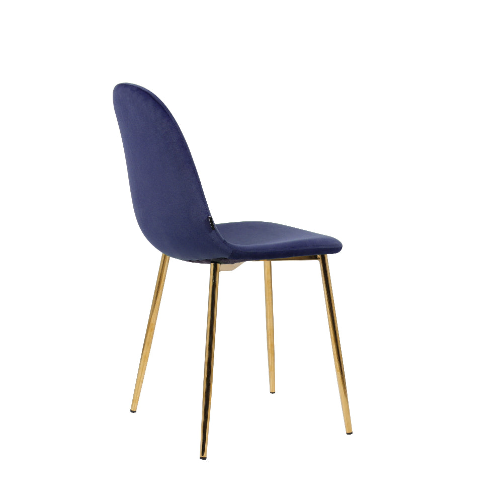 Silla Verona Azul Vista En Perspectiva Trasera